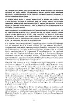 L'allogreffe de moelle en pratique quotidienne