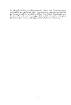 L'allogreffe de moelle en pratique quotidienne