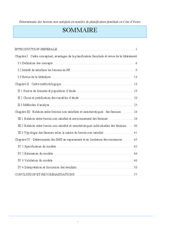 Besoins non satisfaits en matière de PF en Côte d'Ivoire