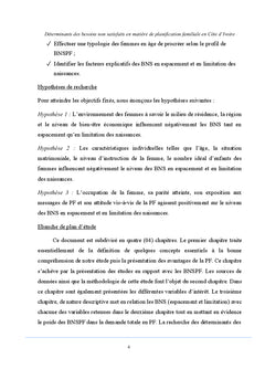Besoins non satisfaits en matière de PF en Côte d'Ivoire