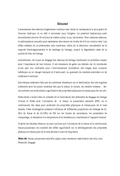 Reutilisation des dechets de barrages dans les travaux routieres