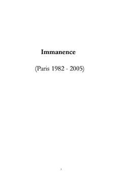 Immanence