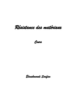 Résistance des matériaux, cours