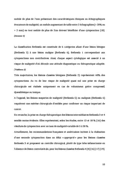 Prediction de la malignite des nodules thyroïdiens