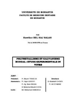 Polymétallisme et galvanisme buccal