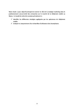 Strategie Marketing des enterprises de la telephonie mobile