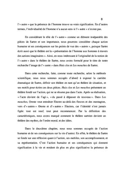 L'Image de l'"Autre" dans Huis Clos et Les Mouches de Jean-Paul Sartre