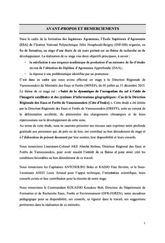 Suivi de la dynamique de l'occupation du sol en Côte d'Ivoire