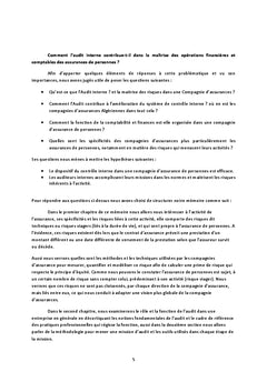 Guide d'Audit Financier dans les Assurances de personnes