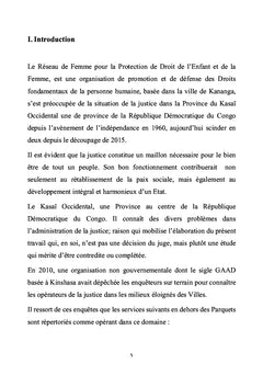 Administration de la justice dans le Kasai, en RDCongo