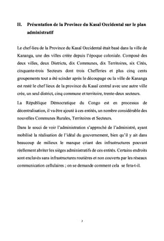 Administration de la justice dans le Kasai, en RDCongo