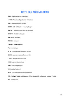 Activités biologiques de l'espèce Silene inflata L.