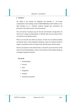Etude de l'étanchéité des terrasses des immeubles