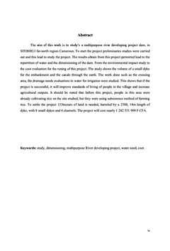 Aménagement hydro-agricole, cas de SITIBIRLI