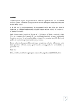 Prediction de la boue urbaine par les reseaux de neurones artificiels