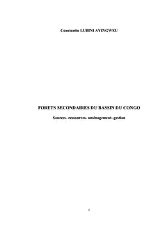 FORETS SECONDAIRES DU BASSIN DU CONGO