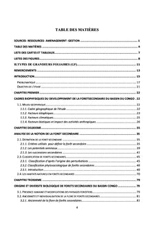 FORETS SECONDAIRES DU BASSIN DU CONGO