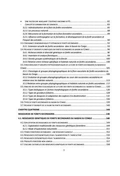 FORETS SECONDAIRES DU BASSIN DU CONGO