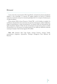 Etude, Conception et Simulation d'antennes Ultra Large Bande