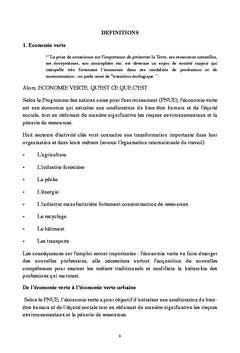 Jeunesse et entrepreneuriat vert