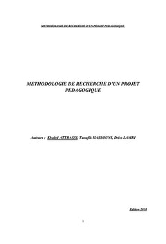 Méthodologie de recherche d'un projet pédagogique