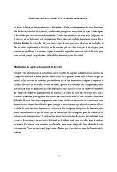 Méthodologie de recherche d'un projet pédagogique
