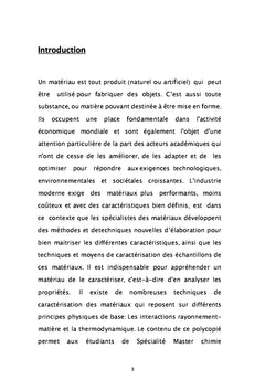 Aperçu sur les méthodes physiques d'analyses