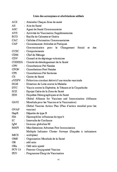 Completude vaccinale et etude des determinants