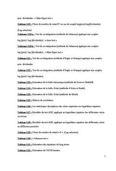 Bulles speculatives et contagion financiere: cas de la B.V.M.T
