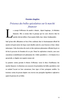 Bulles speculatives et contagion financiere: cas de la B.V.M.T