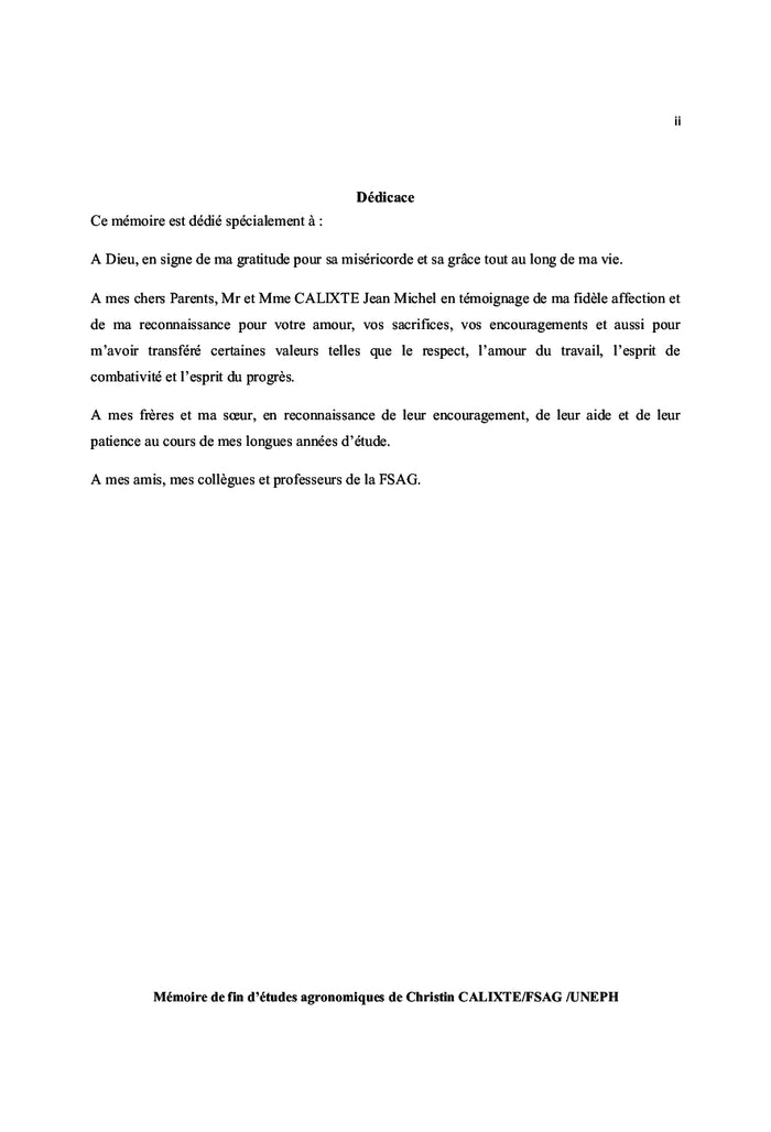 Diagnostic du mode de gestion de la fertilite du sols A Bas Coursin II