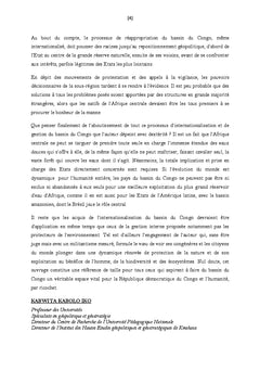 Bassin du Congo, enjeu des Relations Internationales