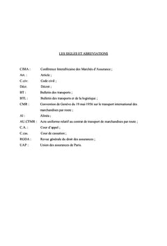 L'assurance de responsabilité civile du transporteur de marchandises
