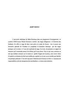 L'assurance de responsabilité civile du transporteur de marchandises