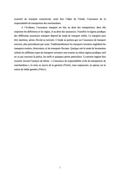 L'assurance de responsabilité civile du transporteur de marchandises