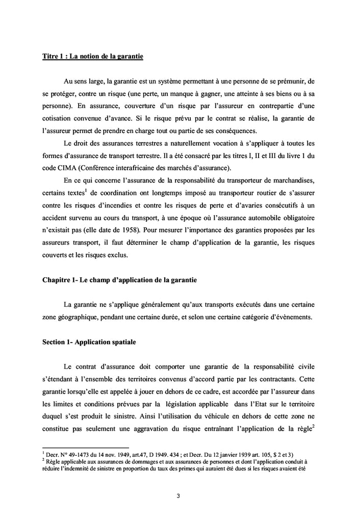 L'assurance de responsabilité civile du transporteur de marchandises
