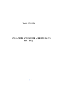 La politique africaine de l'Afrique du Sud (1994-2002)