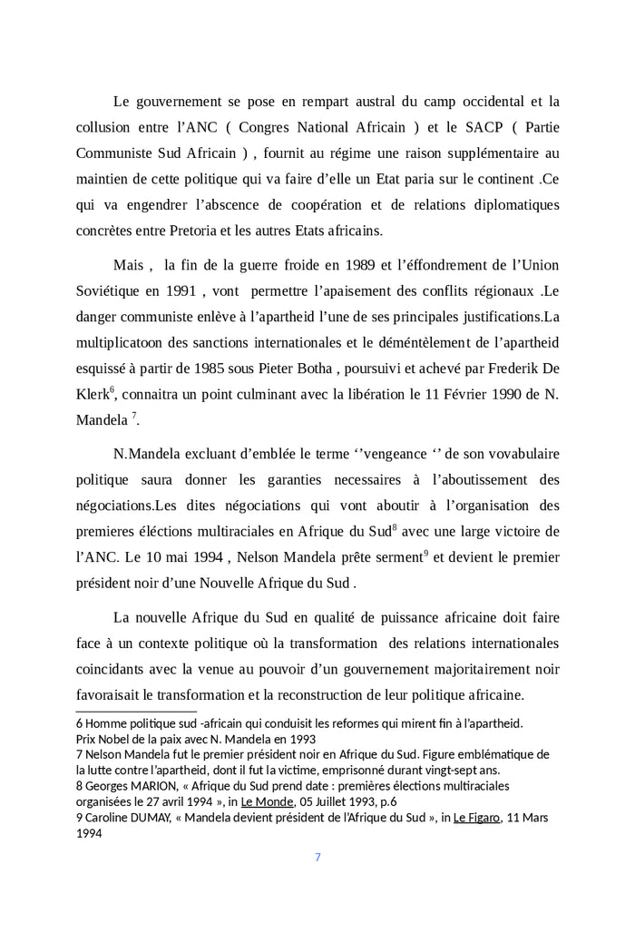 La politique africaine de l'Afrique du Sud (1994-2002)