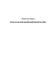 Gérer Les Crises