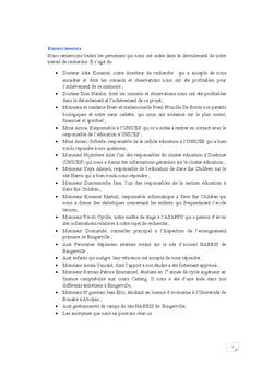 L'education de l'enfant dans l'aide humanitaire en Afrique