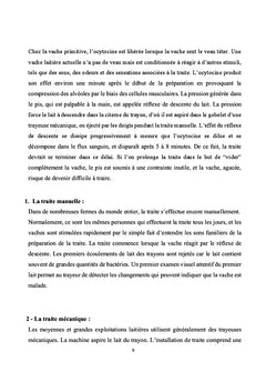 Technologie du lait et des produits laitiers