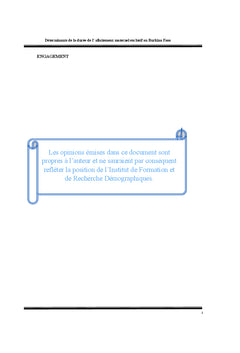 Déterminants de la durée de l'allaitement maternel exclusif