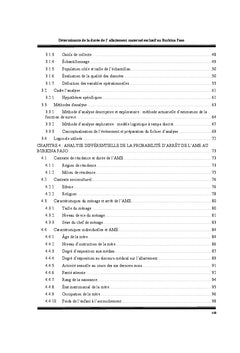 Déterminants de la durée de l'allaitement maternel exclusif