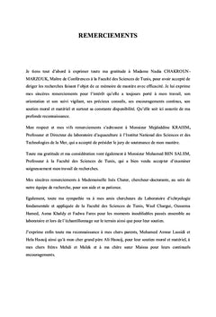 Etude du regime alimentaire de deux Sparidae dans le Golf de Tunis