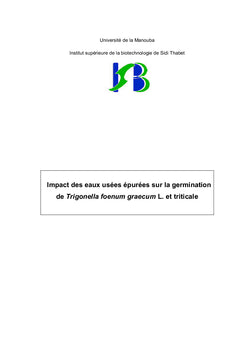 Effet des eaux usees sur la germination des graines