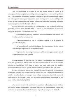 Effet des eaux usees sur la germination des graines