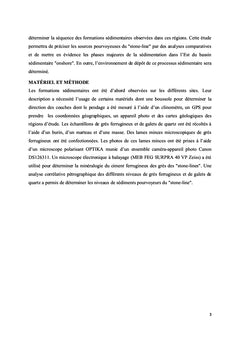 Dynamique sédimentaire et modélage des paysages par le "stone-line"