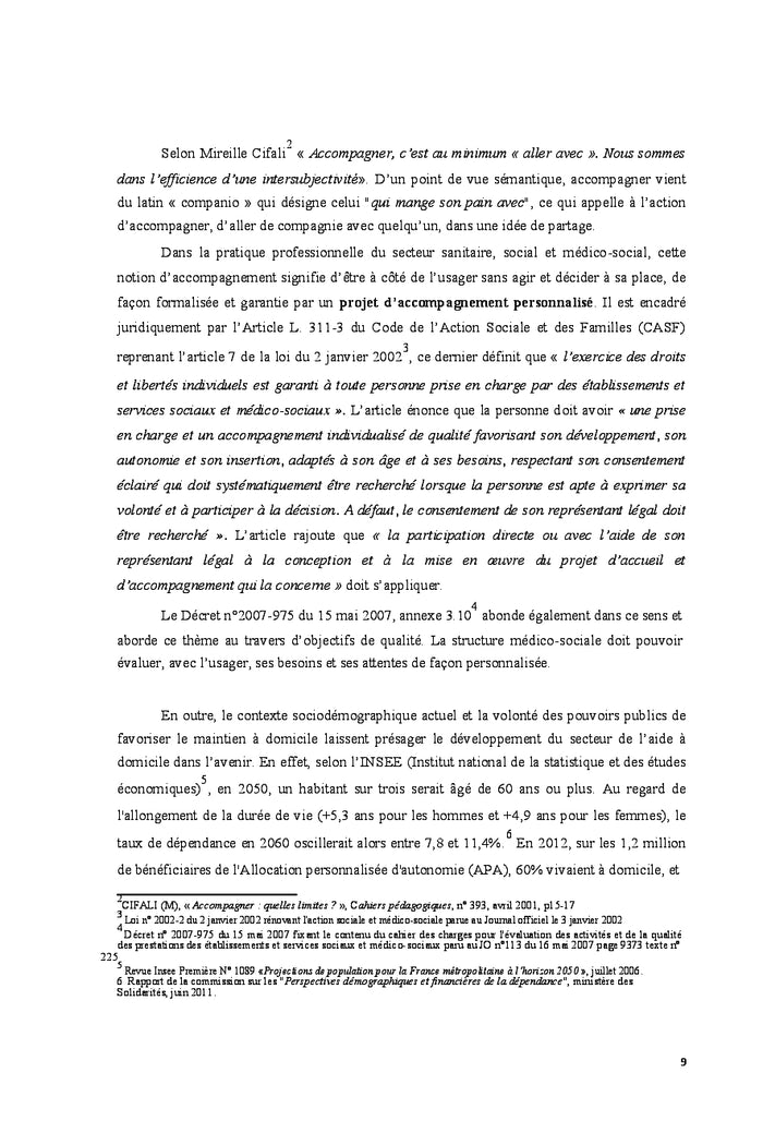 Le projet personnalisé au coeur de la qualité des services à domicile