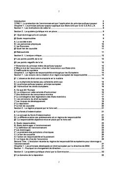 Principes de la responsabilité en droit européen de l'environnement