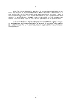 Principes de la responsabilité en droit européen de l'environnement